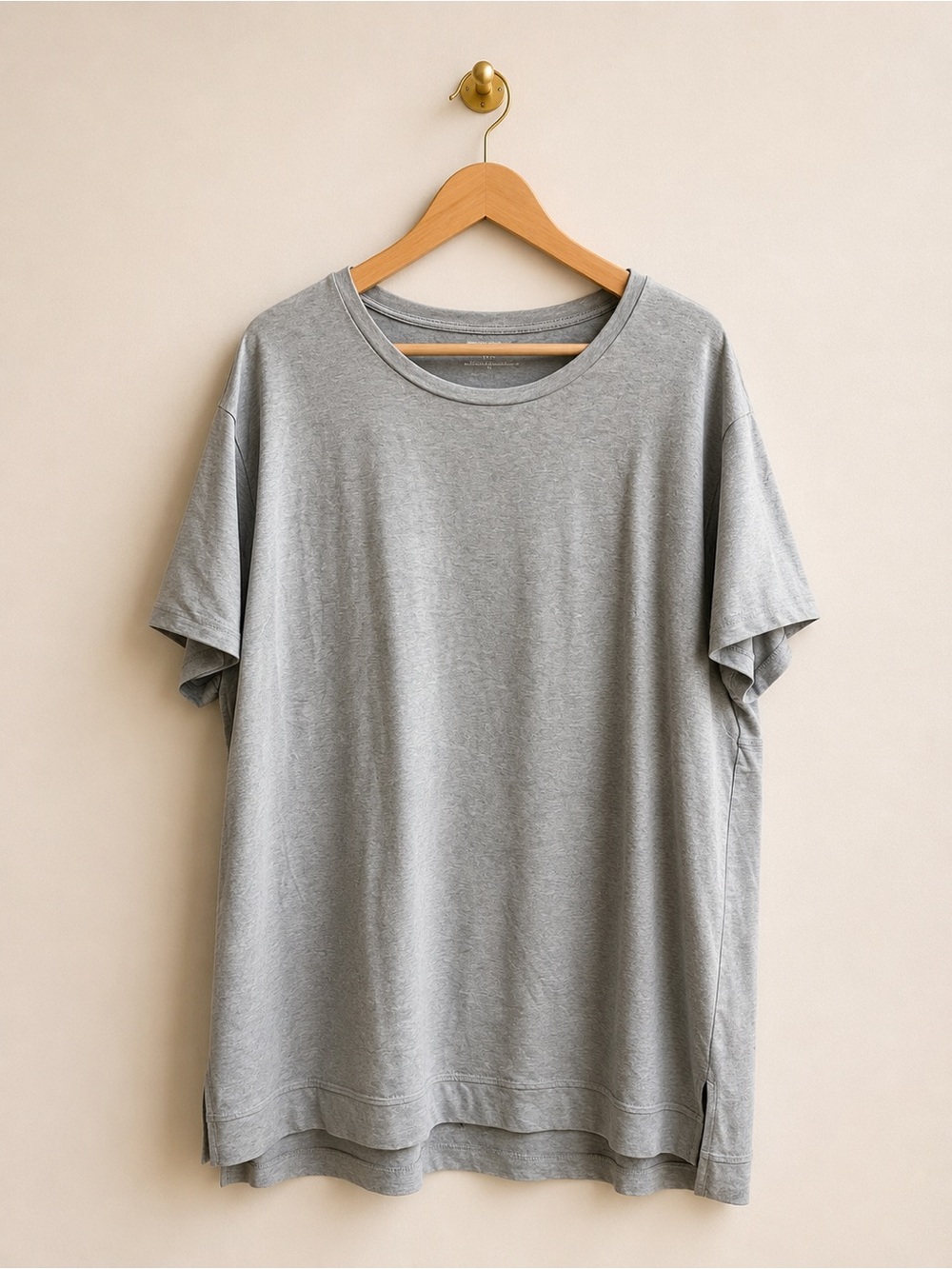 Eileen Fisher Woman 1X Gray Organic Cotton Tunic Top / Mini Dress